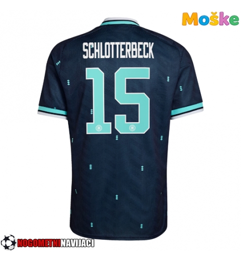 Moške Nogometnih dresov Nemčija Nico Schlotterbeck #15 Gostujoči SP 2026 Kratki rokavi Moške Nogometnih dresov Nemčija Nico Schlotterbeck #15 Gostujoči SP 2026 Kratki rokavi